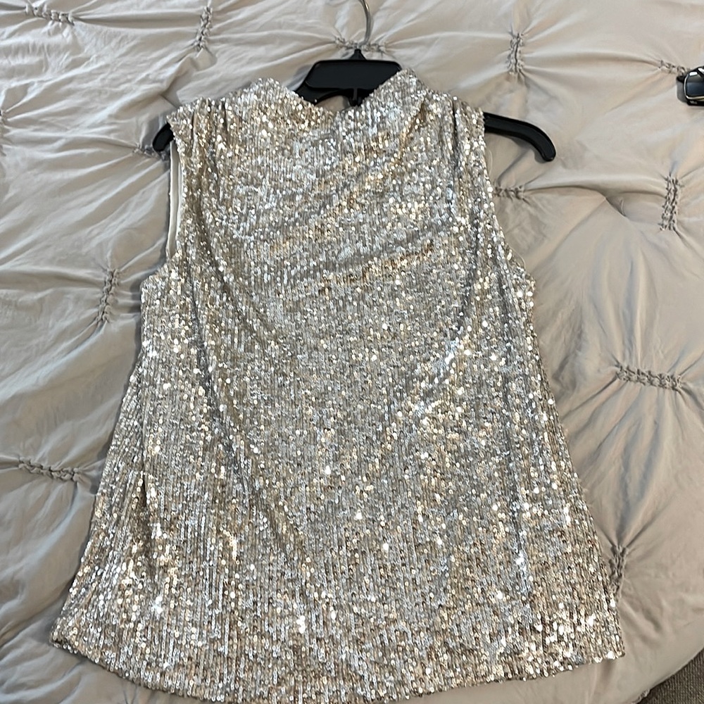 Cable & Gauge Sequins Top Medium